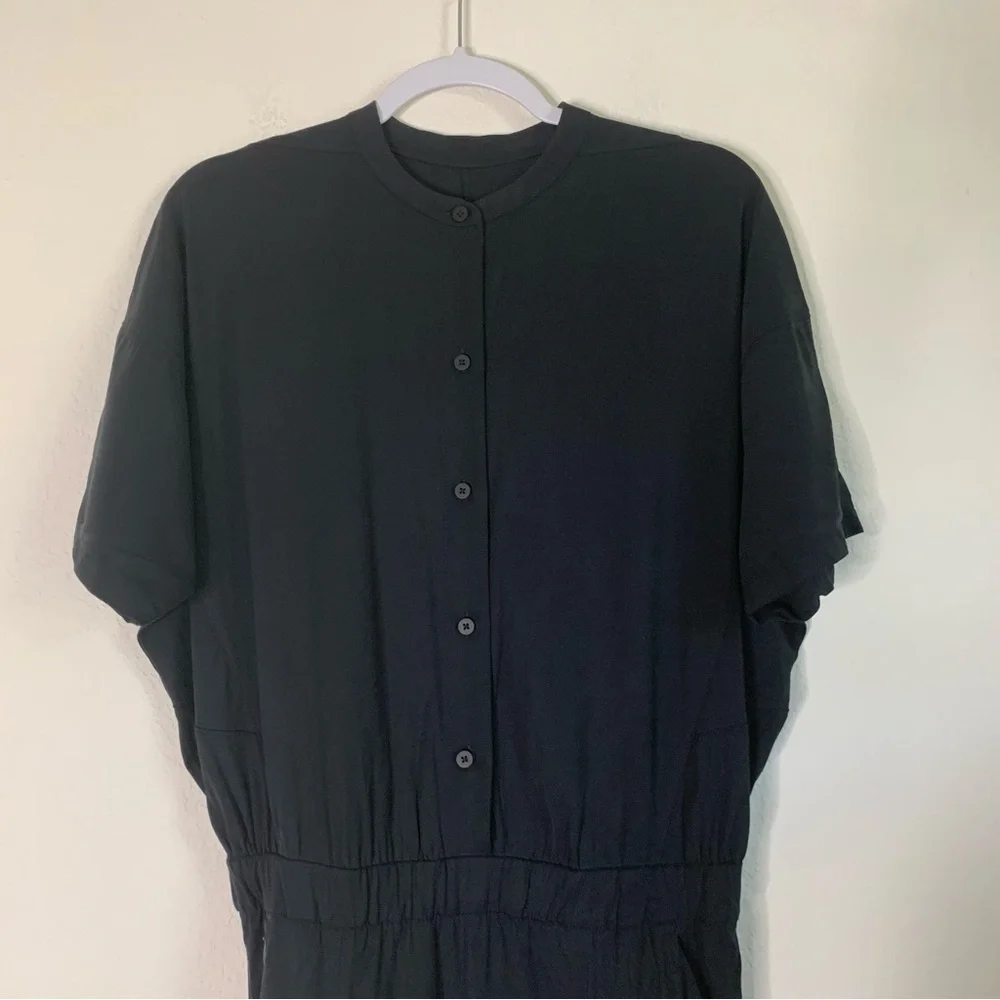 Lululemon womens black perfectly Poised short sleeve jumpsuit 8